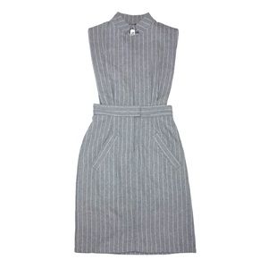 PartySu Korea grey pinstripe pencil dress size